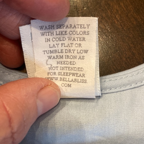 Light blue Bella Bliss button up top w/ Peter Pan Collar size 3 NWT - Picture 4 of 6